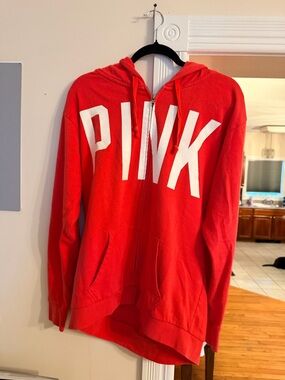 VINTAGE Red/Orange PINK Zip-Up Hoodie